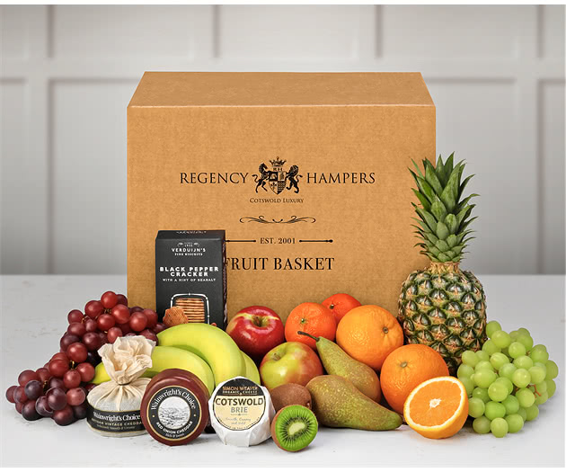 Fresh Fruit, Cheese & Biscuits Gift Box